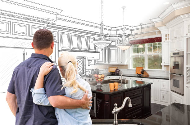 Professional Kitchen Island Installation technician working in Kintnersville, PA